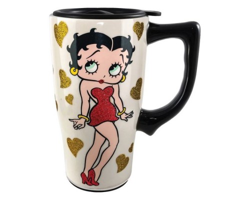 Tasse de Voyage Betty Boop en céramique 18oz / Coeur D'or